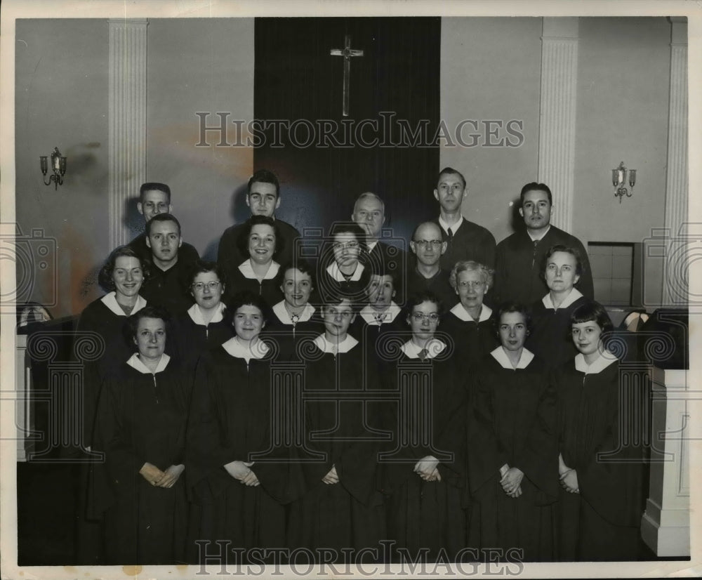 1955 Press Photo Chancel Choir of Heights Christian Church, Ohio - nef07151 - Historic Images