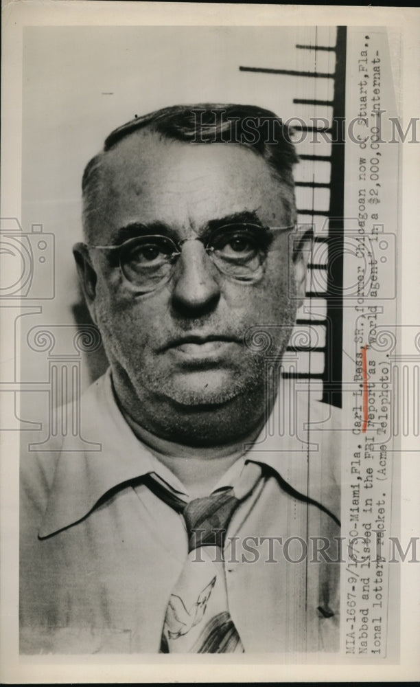 1950 Press Photo Former Chicagoan Reported As World Agent in Lottery Racket-Historic Images