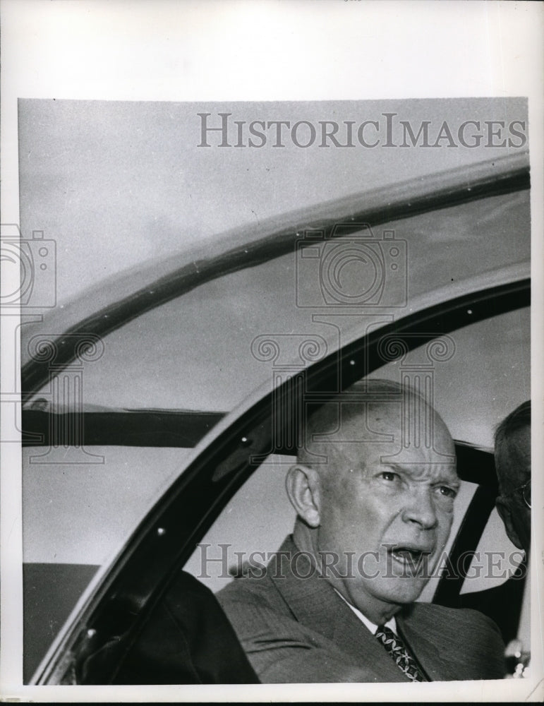 1956 Press Photo Dwight &quot;Ike&quot; Eisenhower - nef08871 - Historic Images