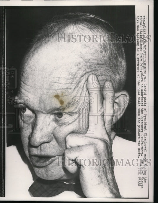 1957 Press Photo President Eisenhower Addresses Governor's Conference - Historic Images