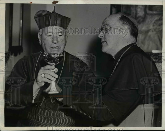 1934 Press Photo William Cadinal O'Connell of Boston and Arch.Michael J.Curley - Historic Images
