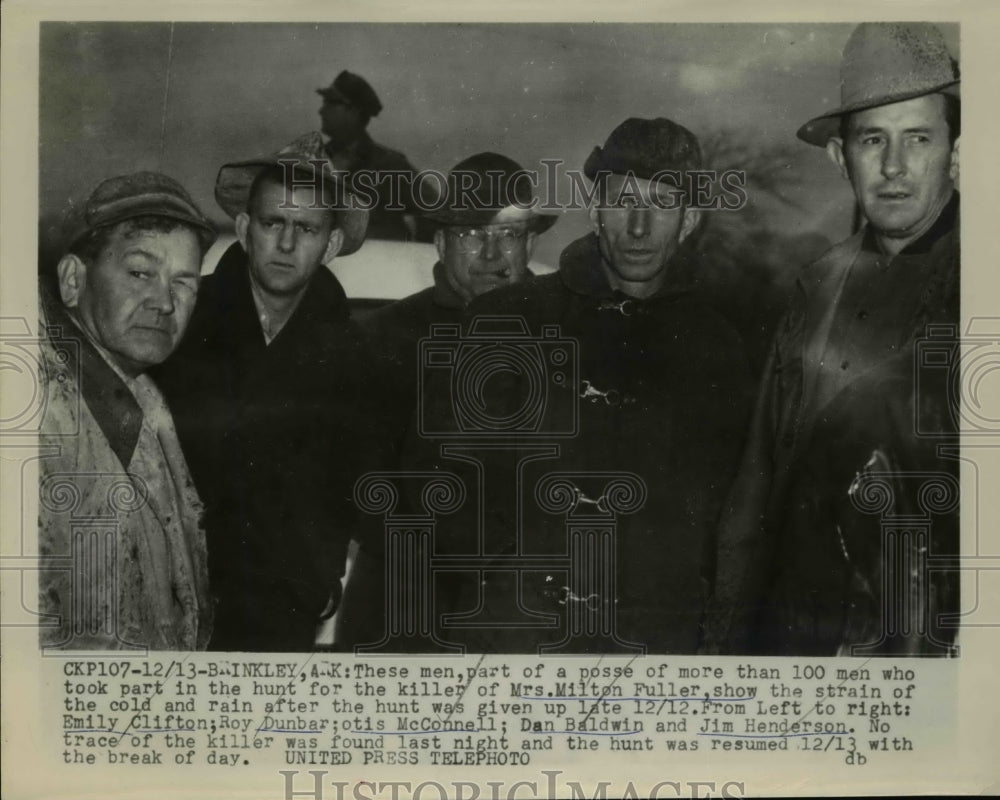 1955 Press Photo Clifton, Dunbar, McConnell, Baldwin, Henderson look for killer-Historic Images