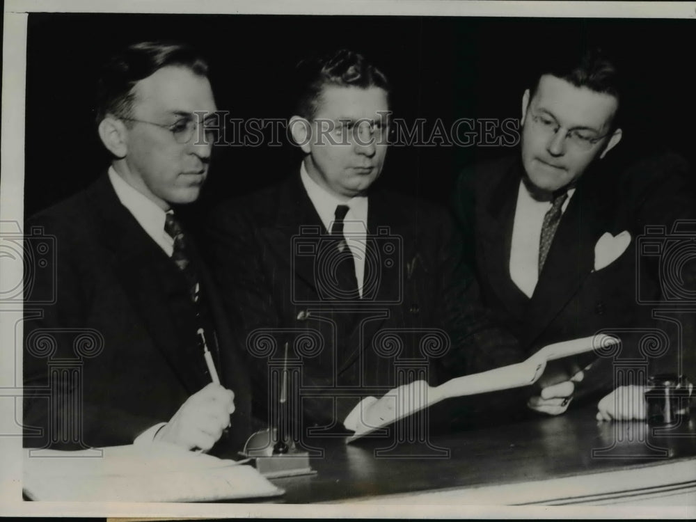 1939 Press Photo The Trio Prosecuting Dr W F LaMance Charged With Murdering Wife- Historic Images