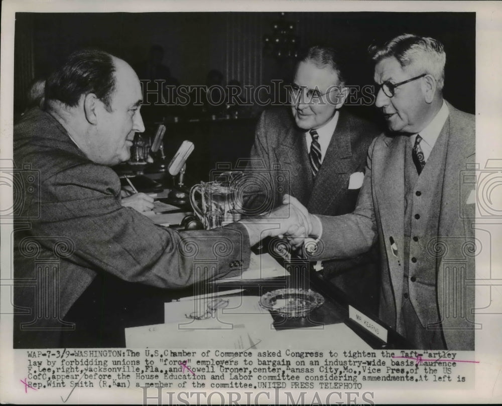 1953 Press Photo U.S. Chamber Commerce Asked Congress To Tighten Taft-Hartly Law - Historic Images