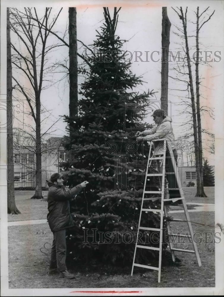 Press Photo Rocky River, Ohio Community Christmas Tree - nef13656 - Historic Images