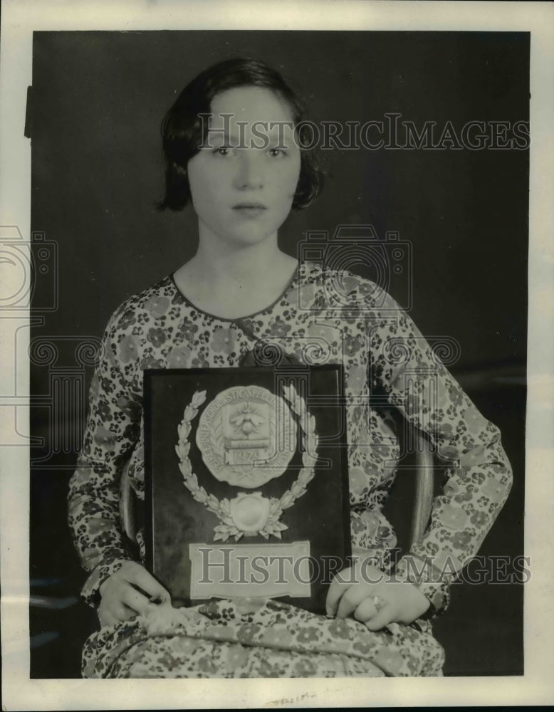 1929 Press Photo Spelling Bee Queen Ms Bren Best Speller Out of 35 High Schools-Historic Images