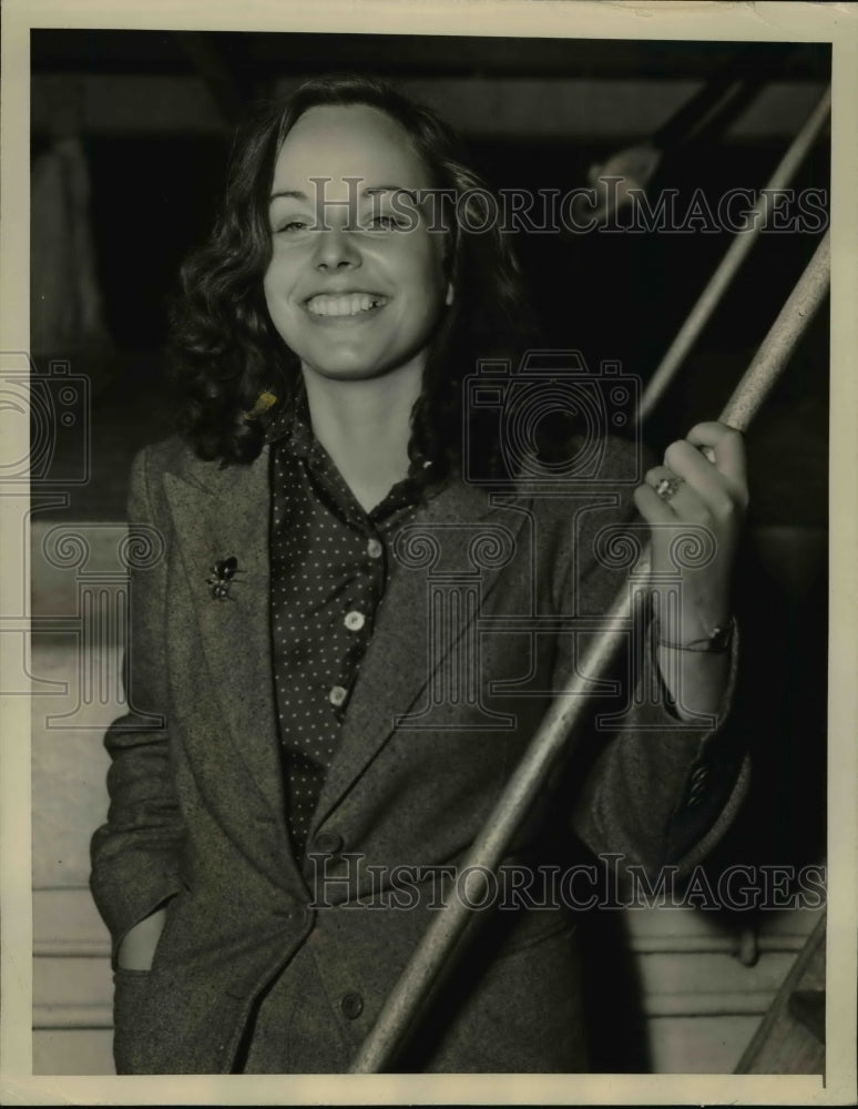 1941 Press Photo E. Ackerman From Germany Arriving on the S.S. Marquis Comillas - Historic Images