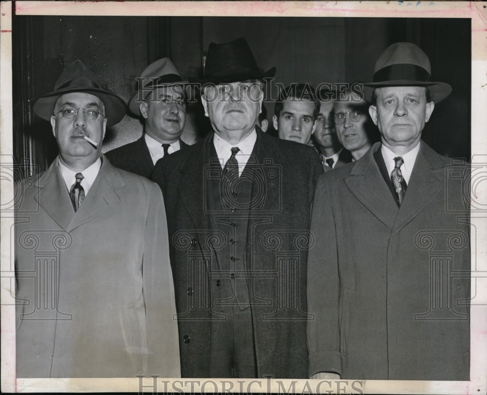 1946 John L. Lewis With His Attorney J. Padway Leave Federal Court - Historic Images
