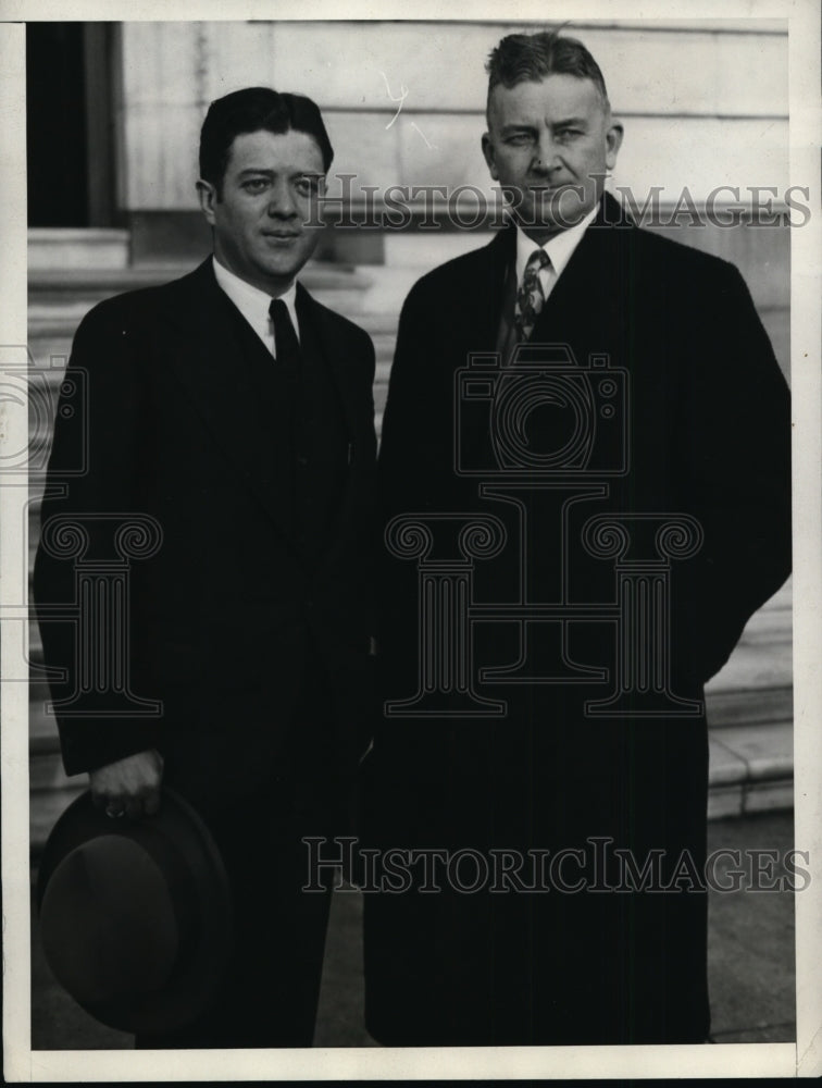 1927 Press Photo John J. Blaine Shown With Young Bob La Follette Youngest Sen - Historic Images