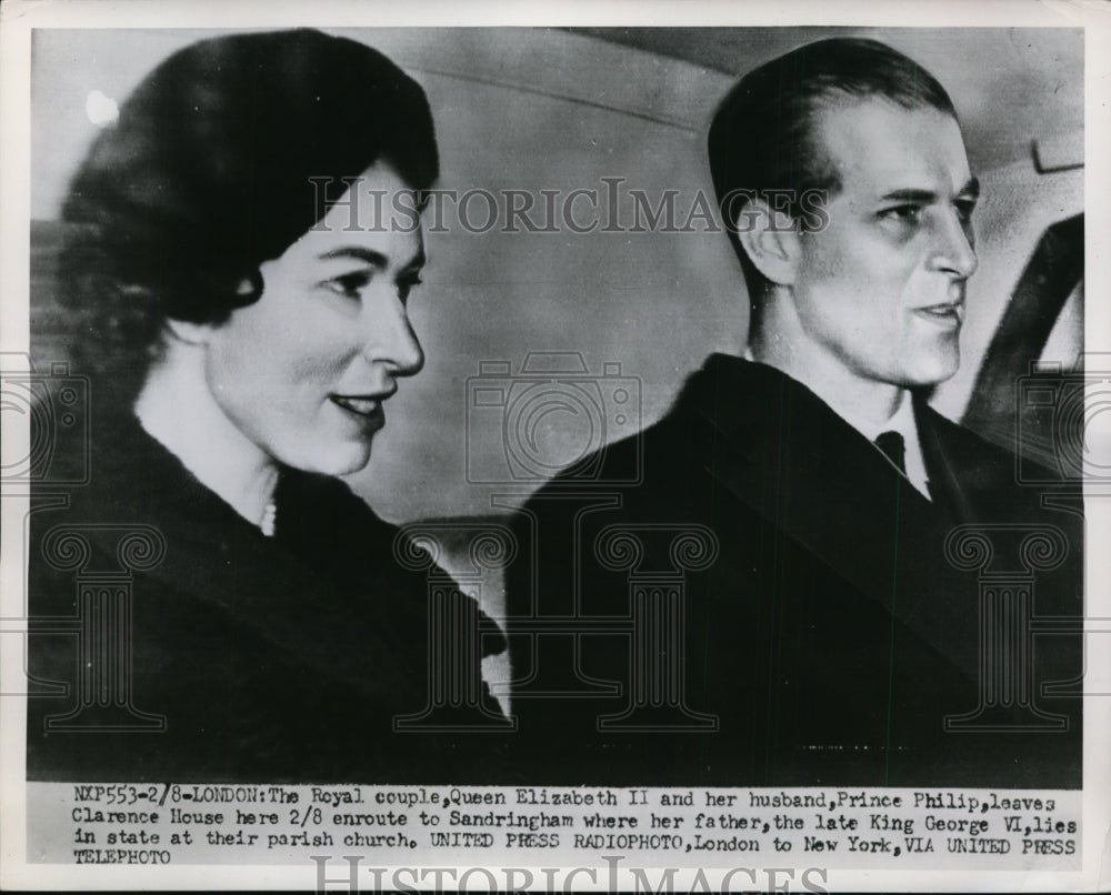 1952 Royal Couple Queen Elizabeth and husband Prince Phillip - Historic Images