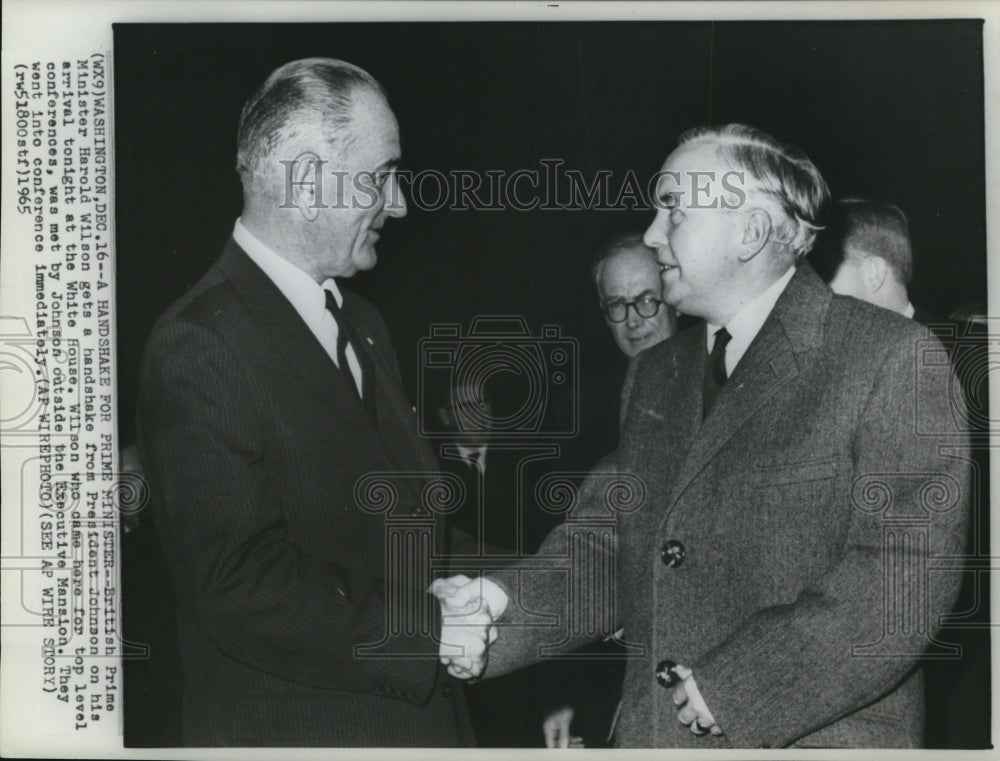 1966 Press Photo Pres. Lyndon Johnson and British Prime Minister Harold Wilson-Historic Images