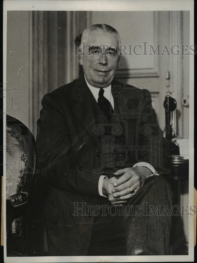 1932 Press Photo Judge Samuel Seabury of Hofstadter Committee in Paris Hotel-Historic Images