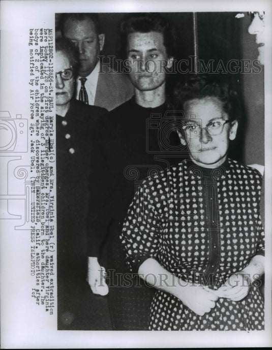 1956 Press Photo Maryls Ubel, Virginia Ubel, St. Oaul, Minnesota - nef20014-Historic Images