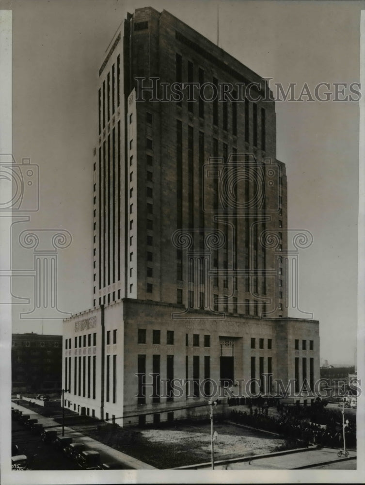 1935 Press Photo Kansas City Dedicates 4 1/2 Million Dollar Courthouse-Historic Images