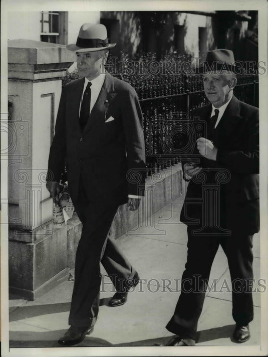 1937 Press Photo Cordell Hull, Norman H. Davis at White House - nef20385-Historic Images