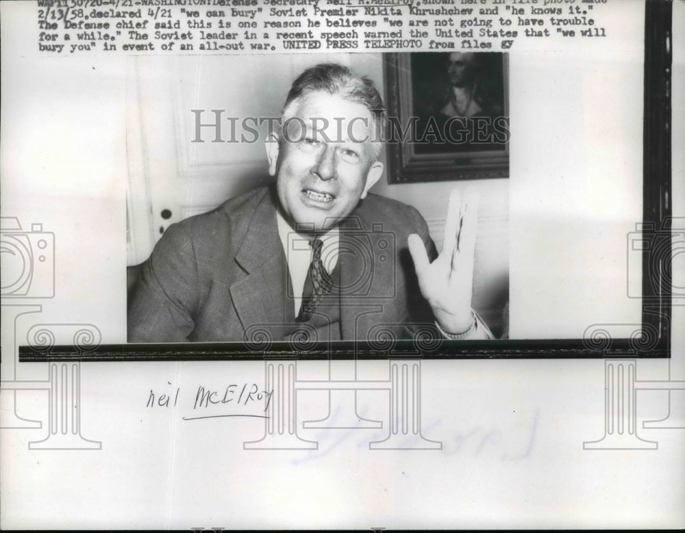 1958 Neil H. McElroy  - Historic Images