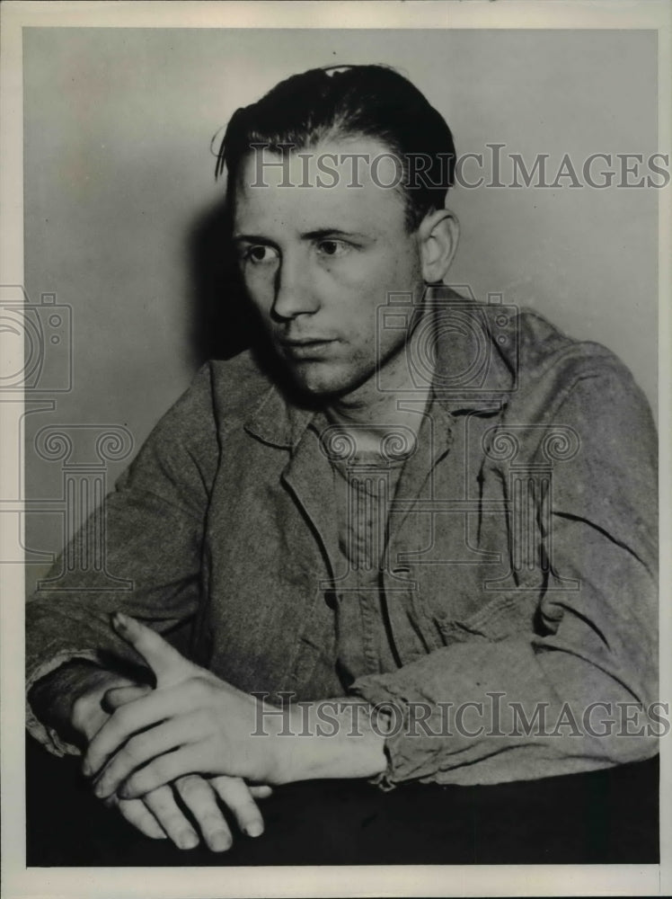 1940 Press Photo Herbert Van Hoorebeke, a former teacher, arrested by FBI - Historic Images