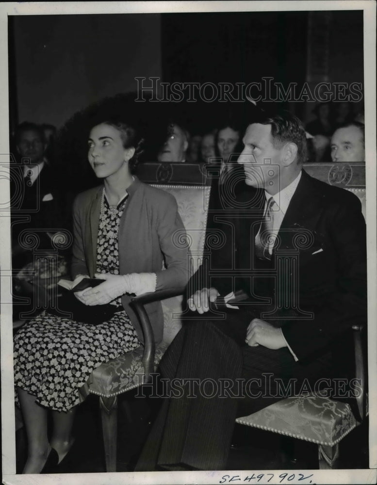 1939 Press Photo Crown Prince Frederik &amp; Crown Princess Ingrid of Denmark - Historic Images