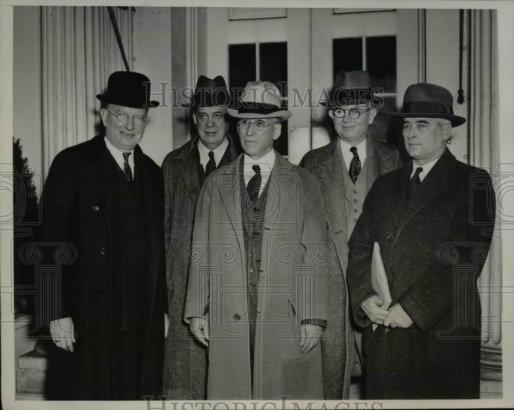 1939 Press Photo Burton Wheeler and US Officials after White House Rail Meeting-Historic Images