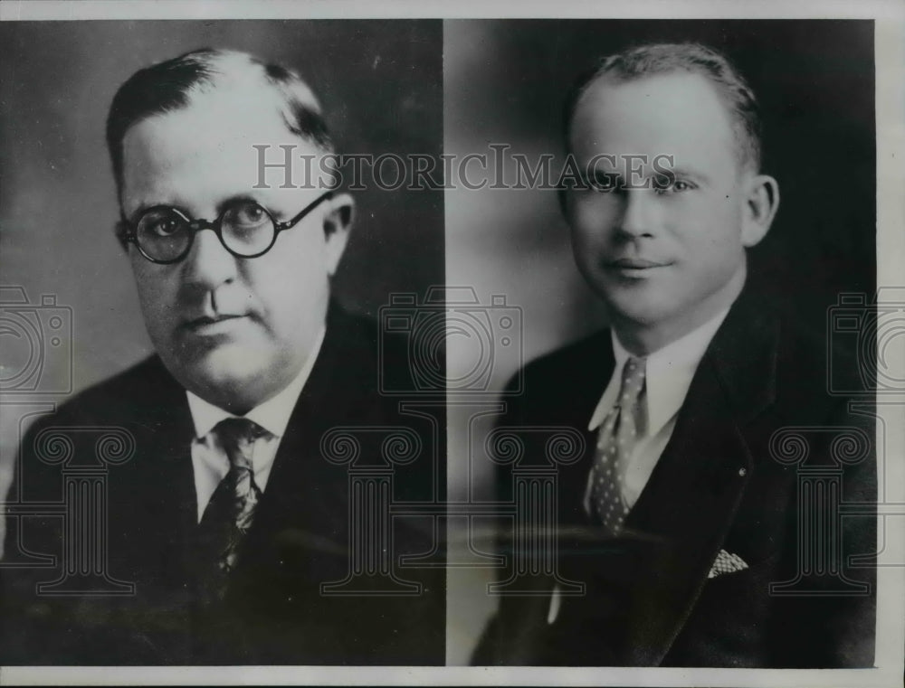 1934 Press Photo Joseph Kimmel and Albert Reiman to Run for Indiana Mayor - Historic Images