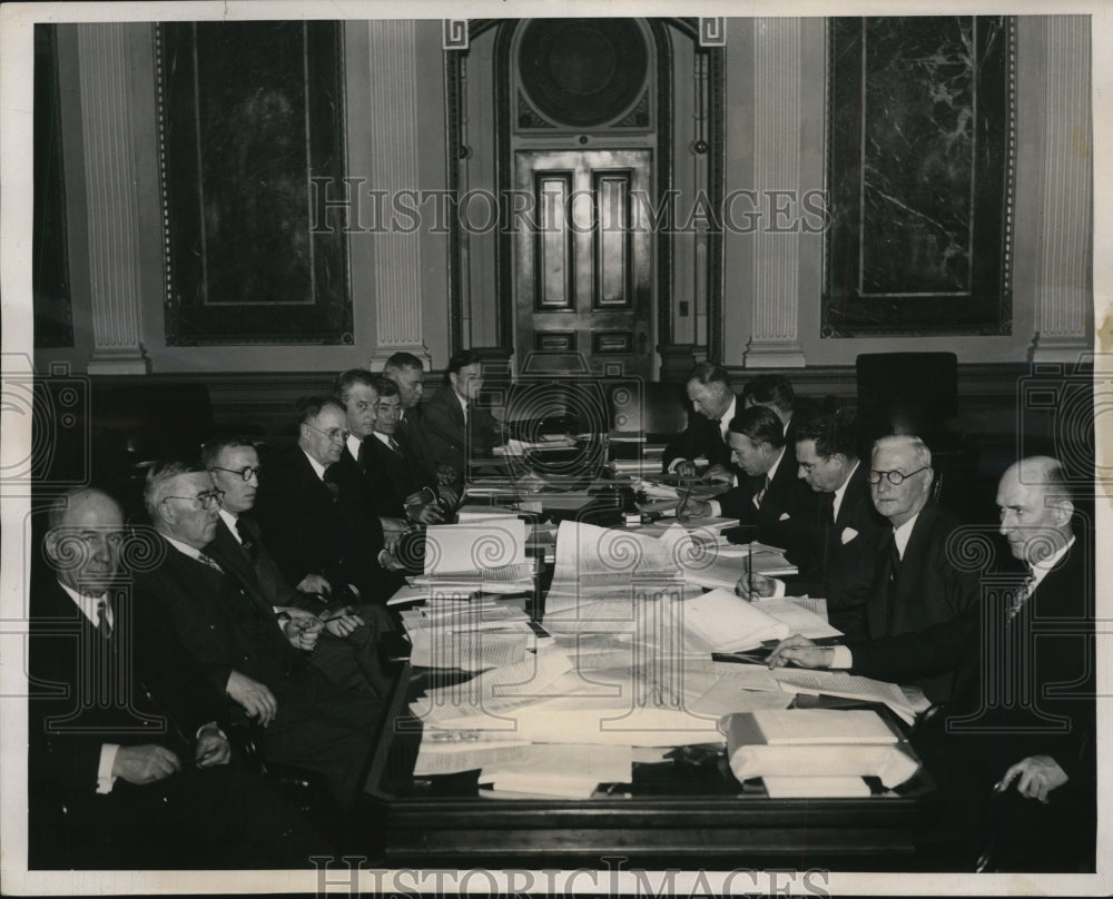 1940 Press Photo U.S. State Department Conference Great Lakes Waterway Project-Historic Images