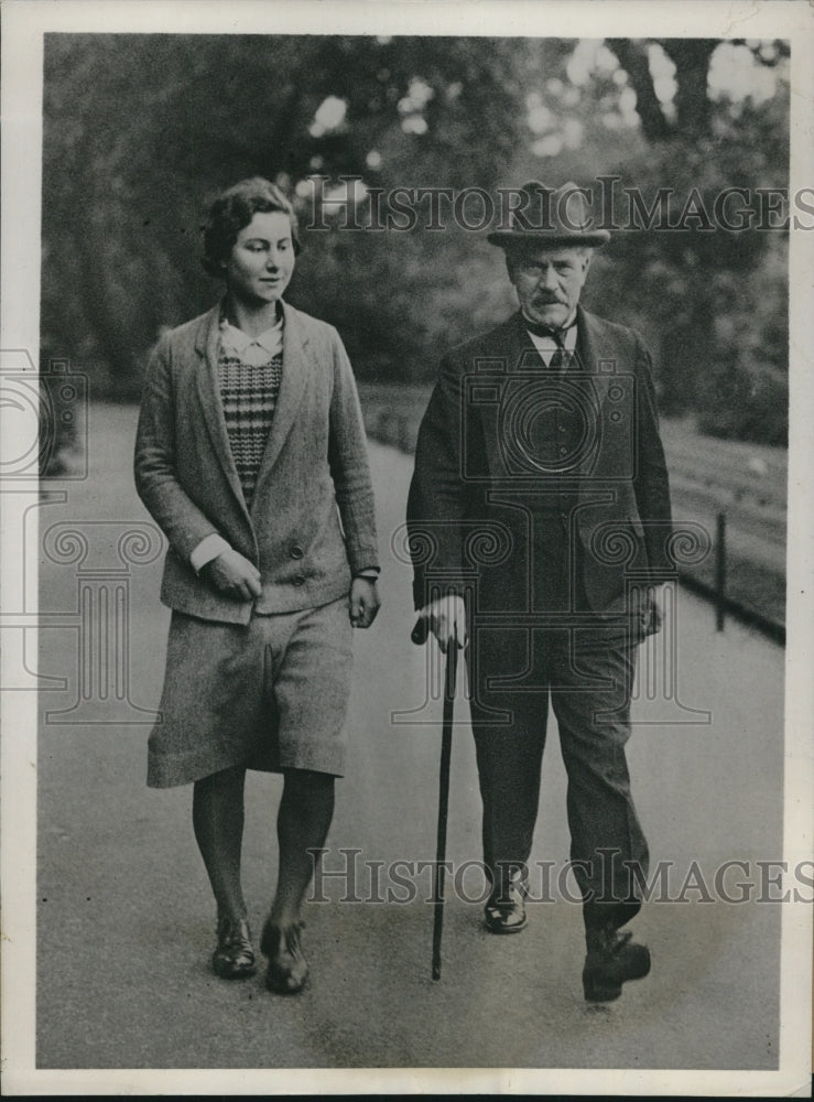 1931 Press Photo Mr.Ramsay MacDonald, British Premier and daughter Sheila - Historic Images