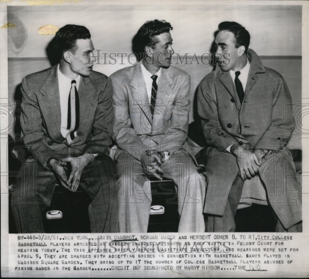 1951 Dambrot, Norman Mager, and Herbert Cohen in Felony Court - Historic Images
