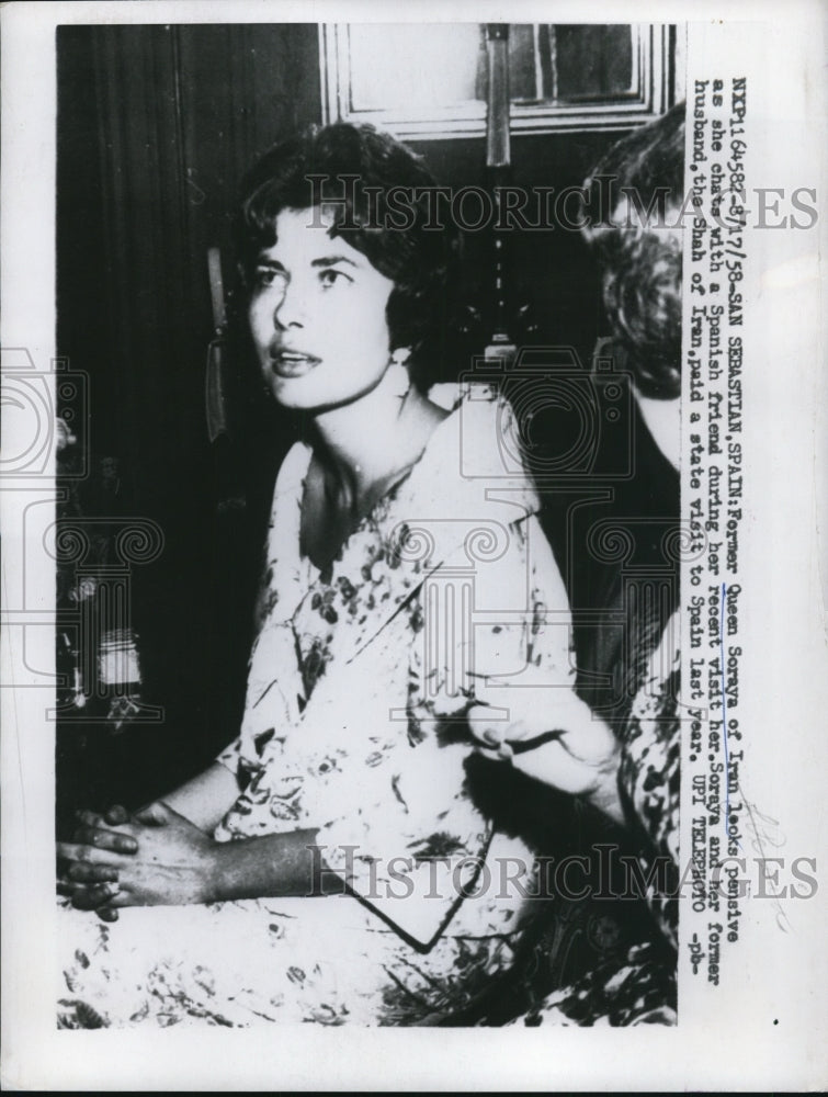 1958 Empress Soraya of Iran Visiting Sebastian, Spain  - Historic Images