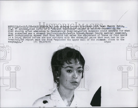 1958 Press Photo Sherry Rubin - nef25715 - Historic Images