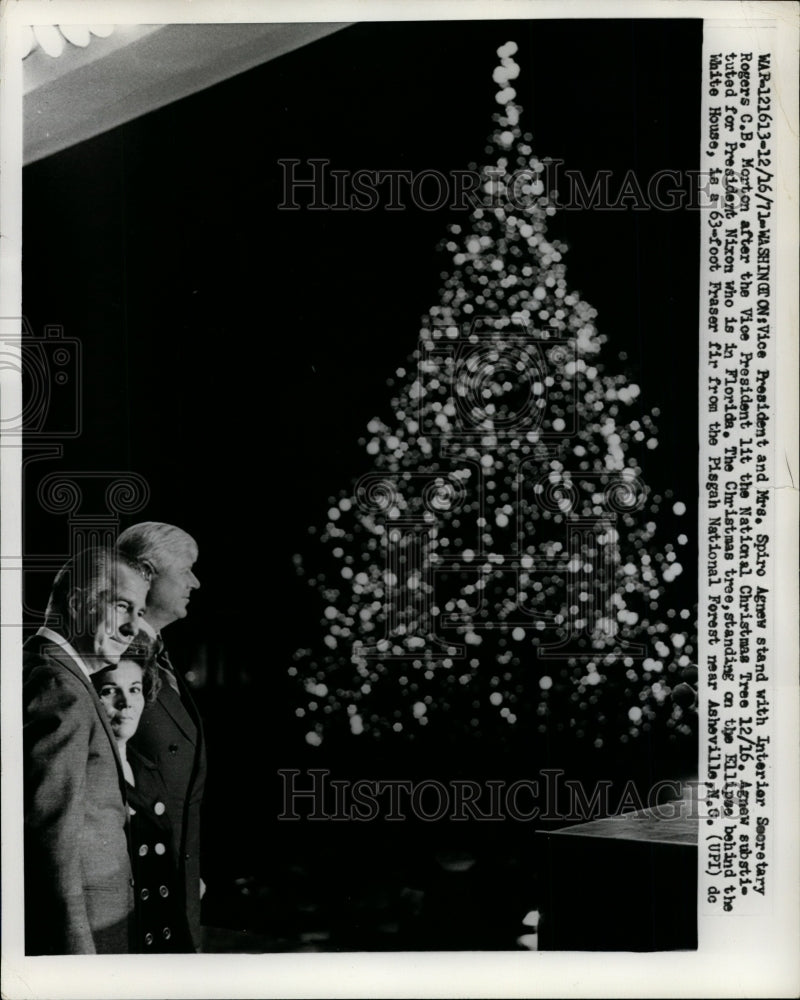 1971 VP Spiro Agnew after lighting National Christmas Tree - Historic Images