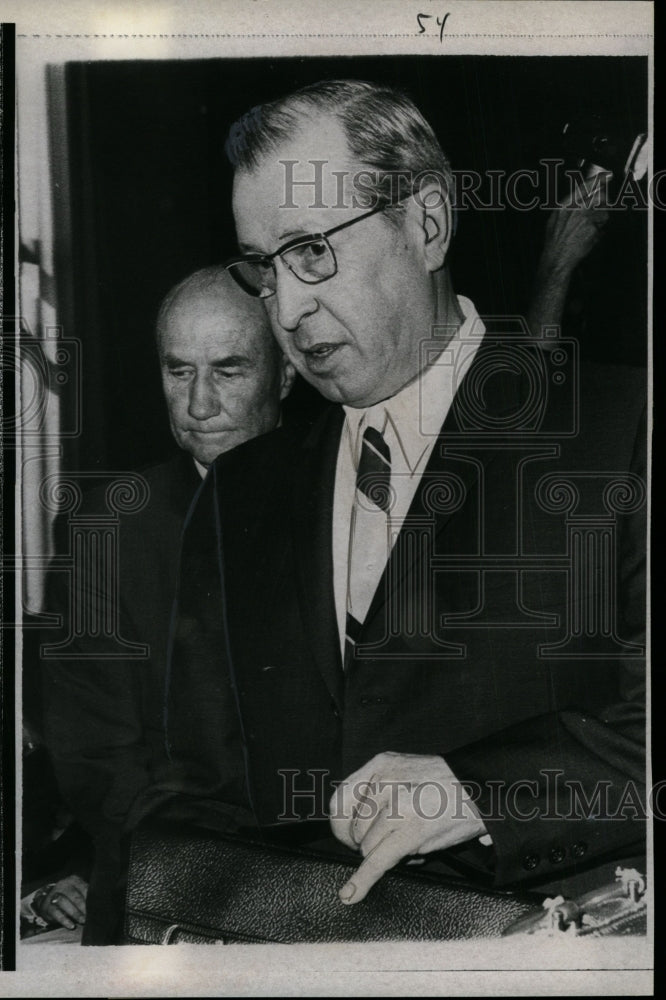 1969 Press Photo Judge clement F. haynsworth, Jr. at Senate judiciary Hearing-Historic Images