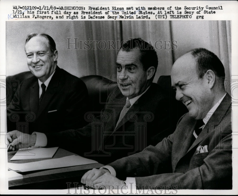 1969 Richard Nixon, Security Council Members in Washington, D.C. - Historic Images