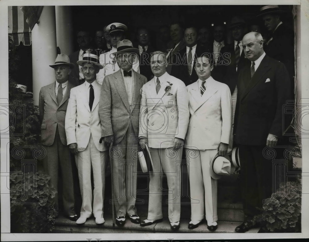 1934 Post Master Farley honored at Governors Day Celebration - Historic Images