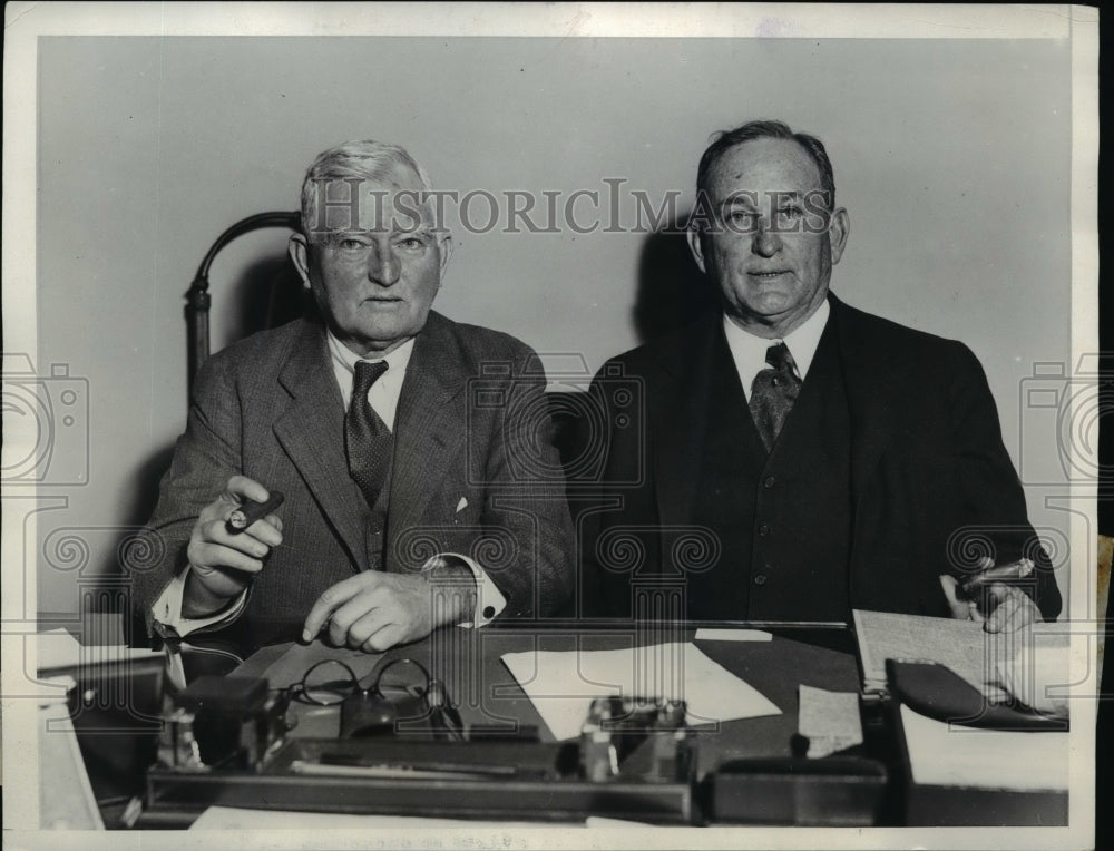 1931 Press Photo John Garner and Joseph Robinson at House and Senate Meeting-Historic Images