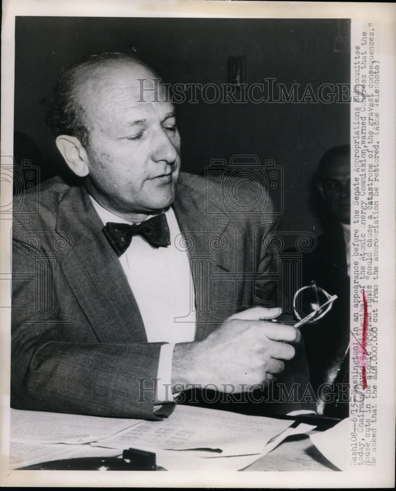 1948 Lilienthal appears before the Senate Appropriation Subcommittee - Historic Images