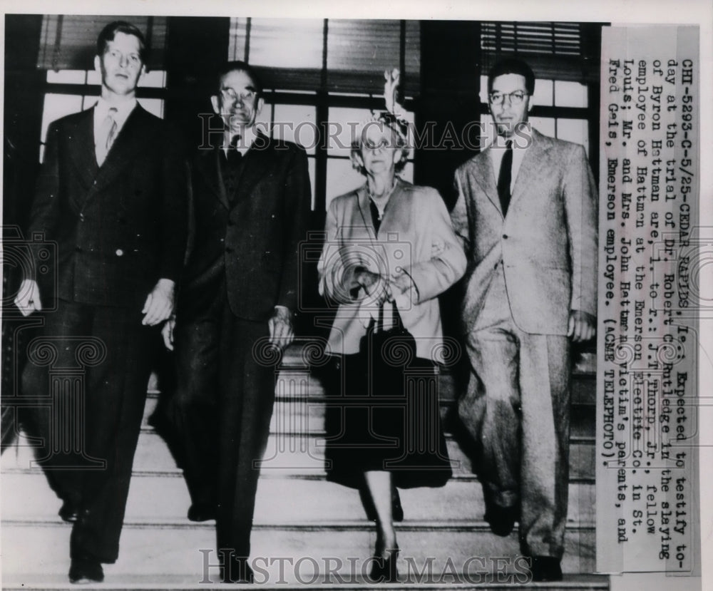Bobby Rutledge 1949 Robert Rutledge Murder Trial Witnesses at Cedar Rapids Court ...