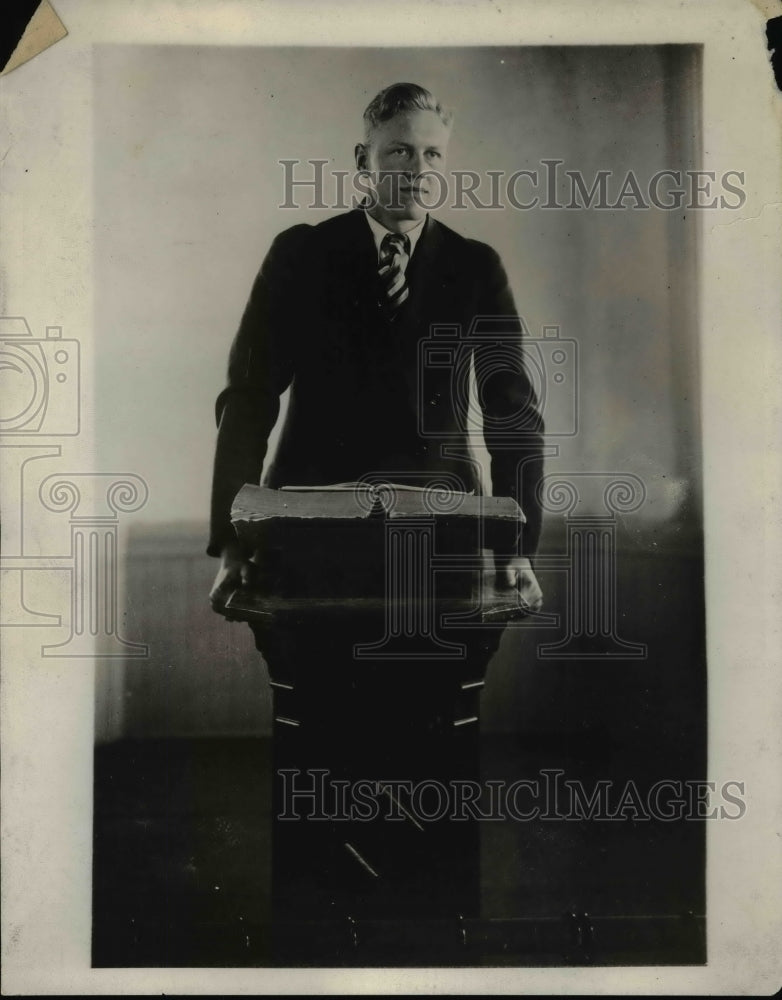 1929 Press Photo Ralph Lium of Carleton College Congregational Church, Minnesota - Historic Images