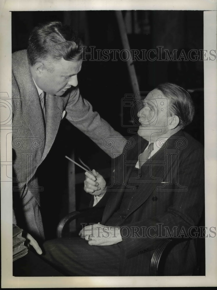 1939 Press Photo Willis J. Ballinger, Frederick C. howe @ Monopoly Investigation - Historic Images