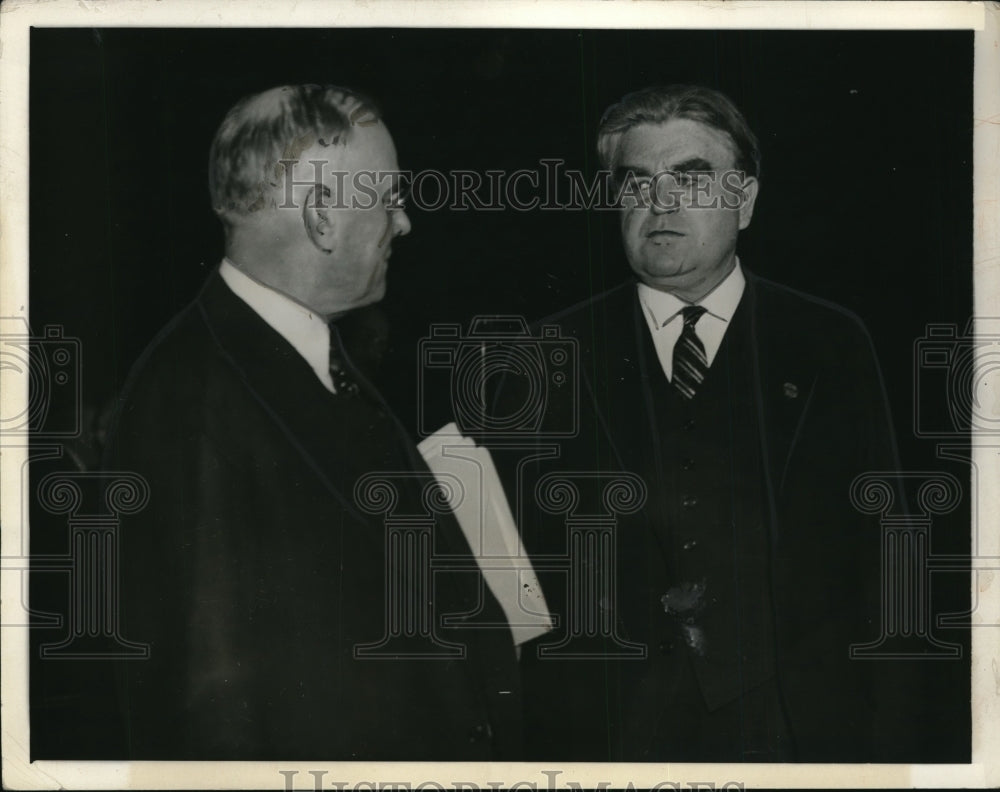 1936 Press Photo William Gree PRES of AFL &amp; John Lewis Pres of United Mine Work-Historic Images