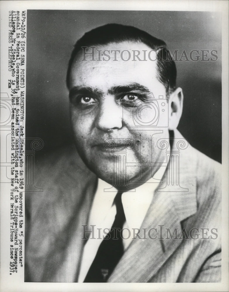 1926 Press Photo Jack Steele Has Joined Washington Staff of Scripps-Howard Paper - Historic Images