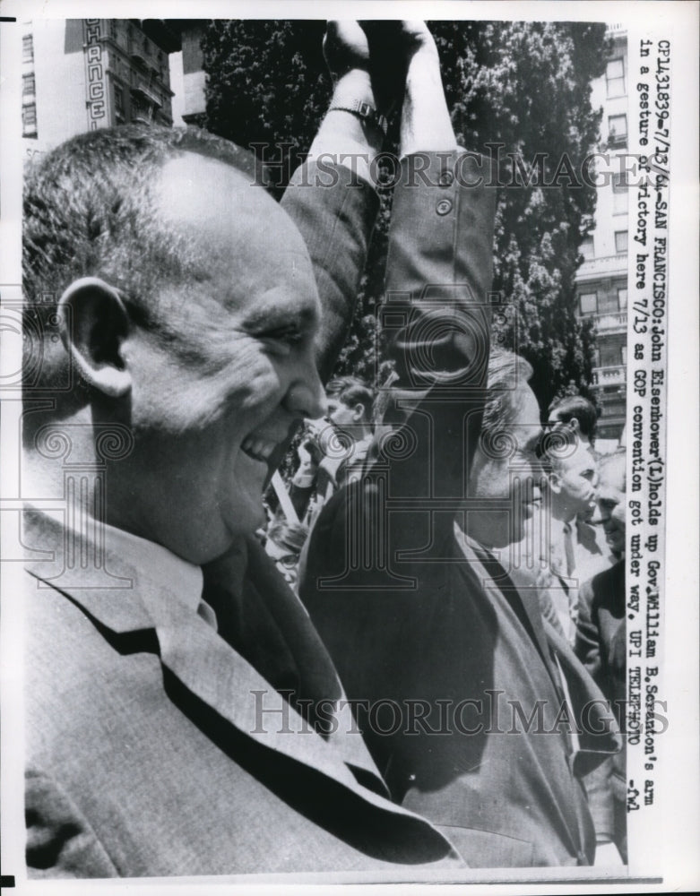 1964 Press Photo John Eisenhower, William B. Scranton at GOP Convention - Historic Images