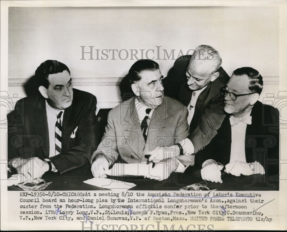 1953 Press Photo American Federation of Labor&#39;s Executive Council at meeting - Historic Images