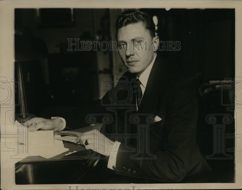 1929 Press Photo C.Elmore Cropley, youngest Supreme Court Clerk in 100 years - Historic Images