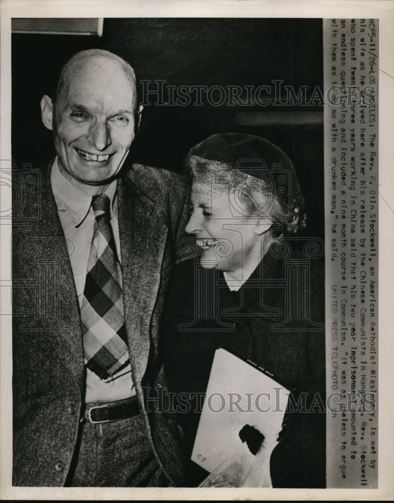 1952 Press Photo Rev Olin Stockwell American Methodist Missionary Worked China-Historic Images