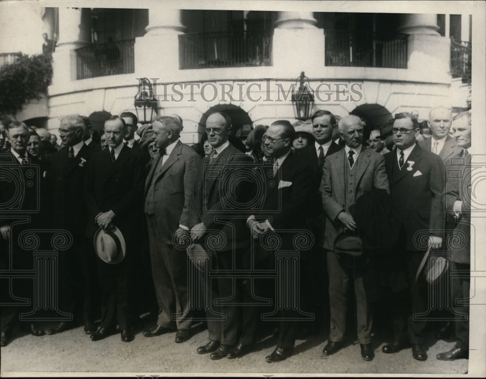 1923 Press Photo Pres.Calvin Coolidge with heads of the Postal Service - Historic Images