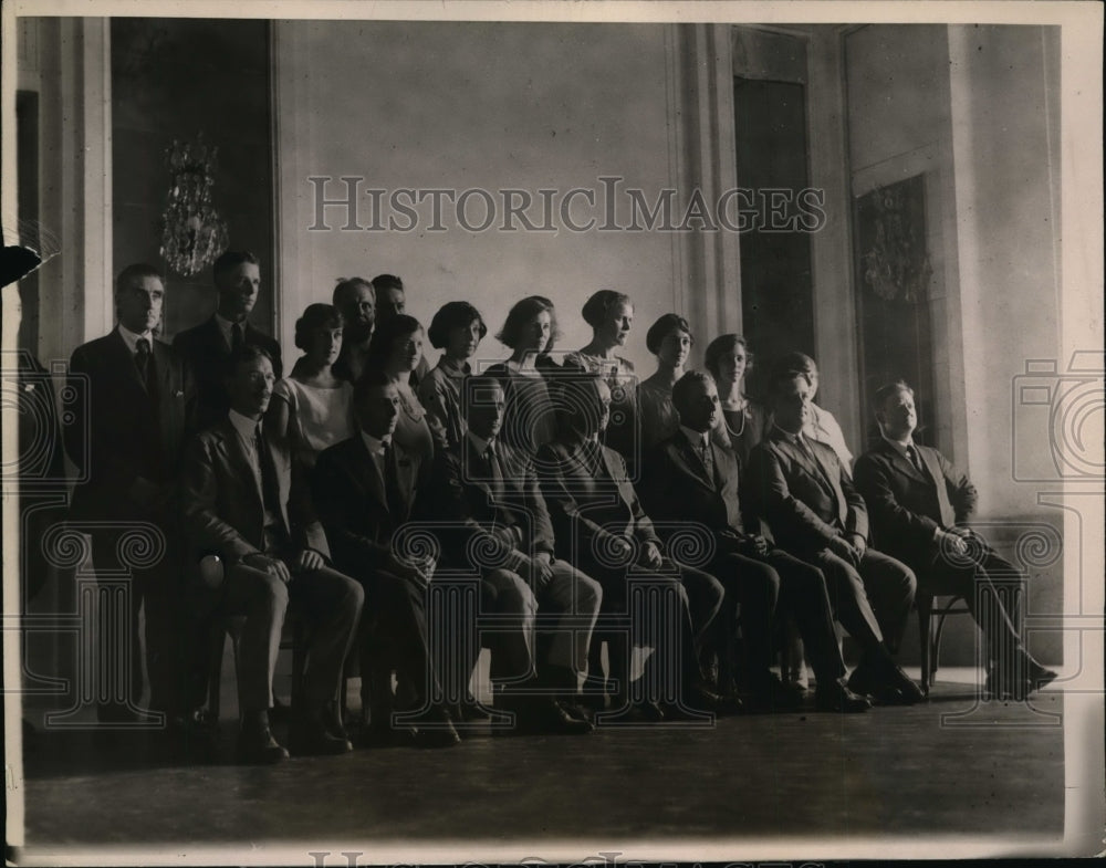 1923 Pres.Calvin Coolidge with his working staff  - Historic Images