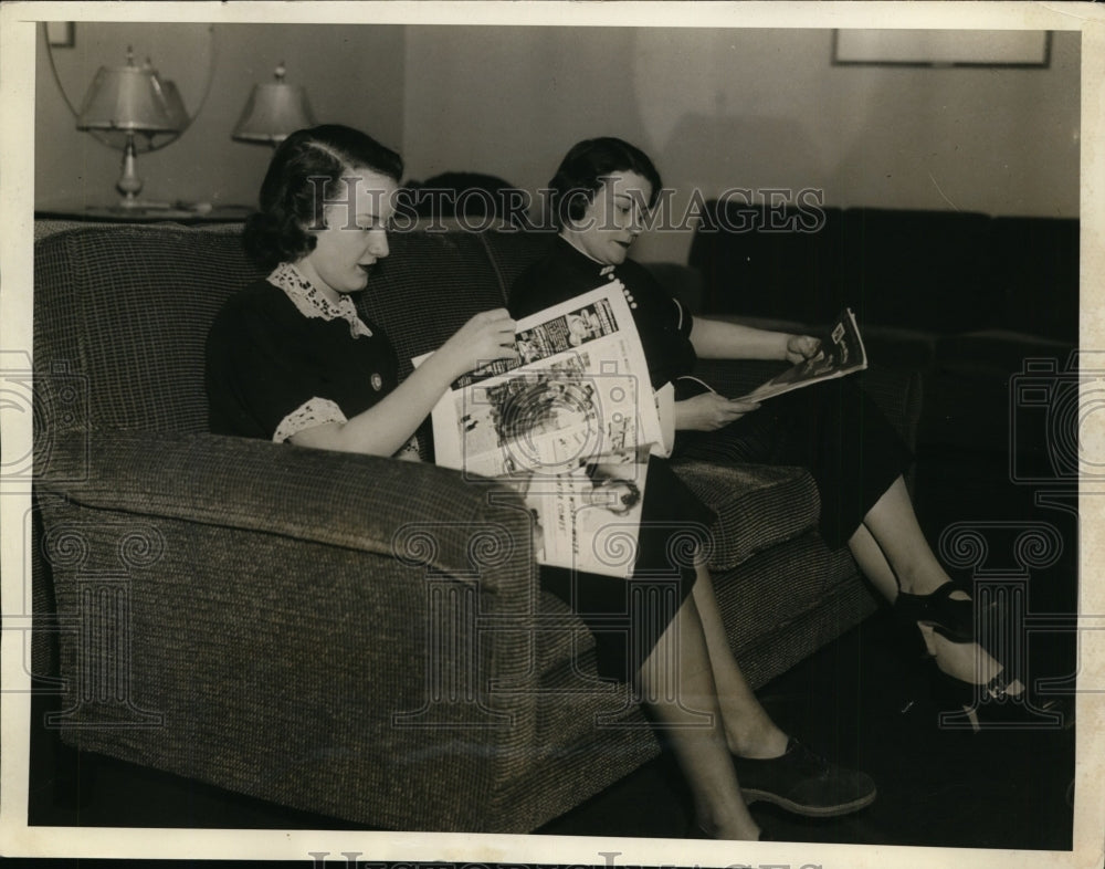 1937 Press Photo Spacious Waiting Room in the Holy Employee Clinic in Washington - Historic Images