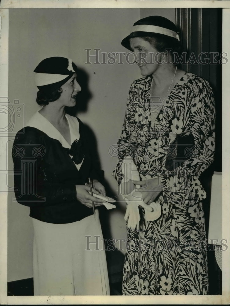 1933 Press Photo Rachel Eleanor Crowdy, Francis Robinson at NRA Headquarters-Historic Images