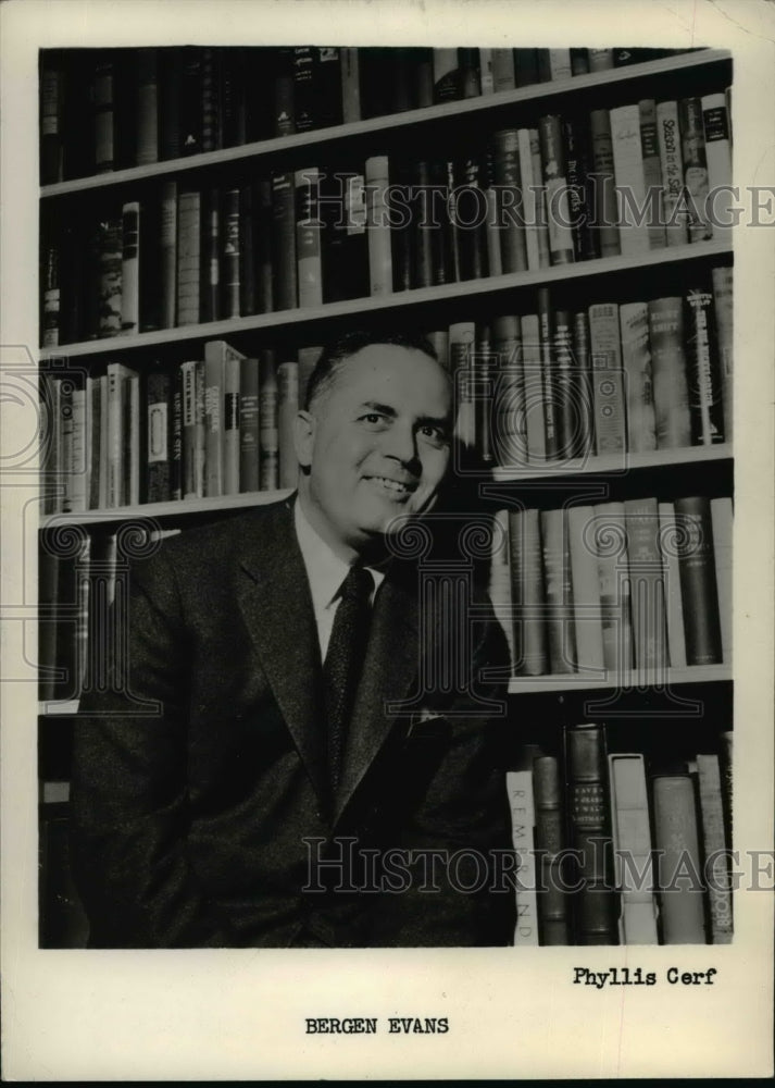 1958 Press Photo Bergen Evans - Historic Images