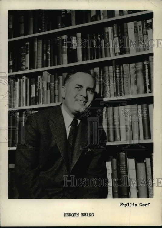 1958 Press Photo Bergen Evans - Historic Images